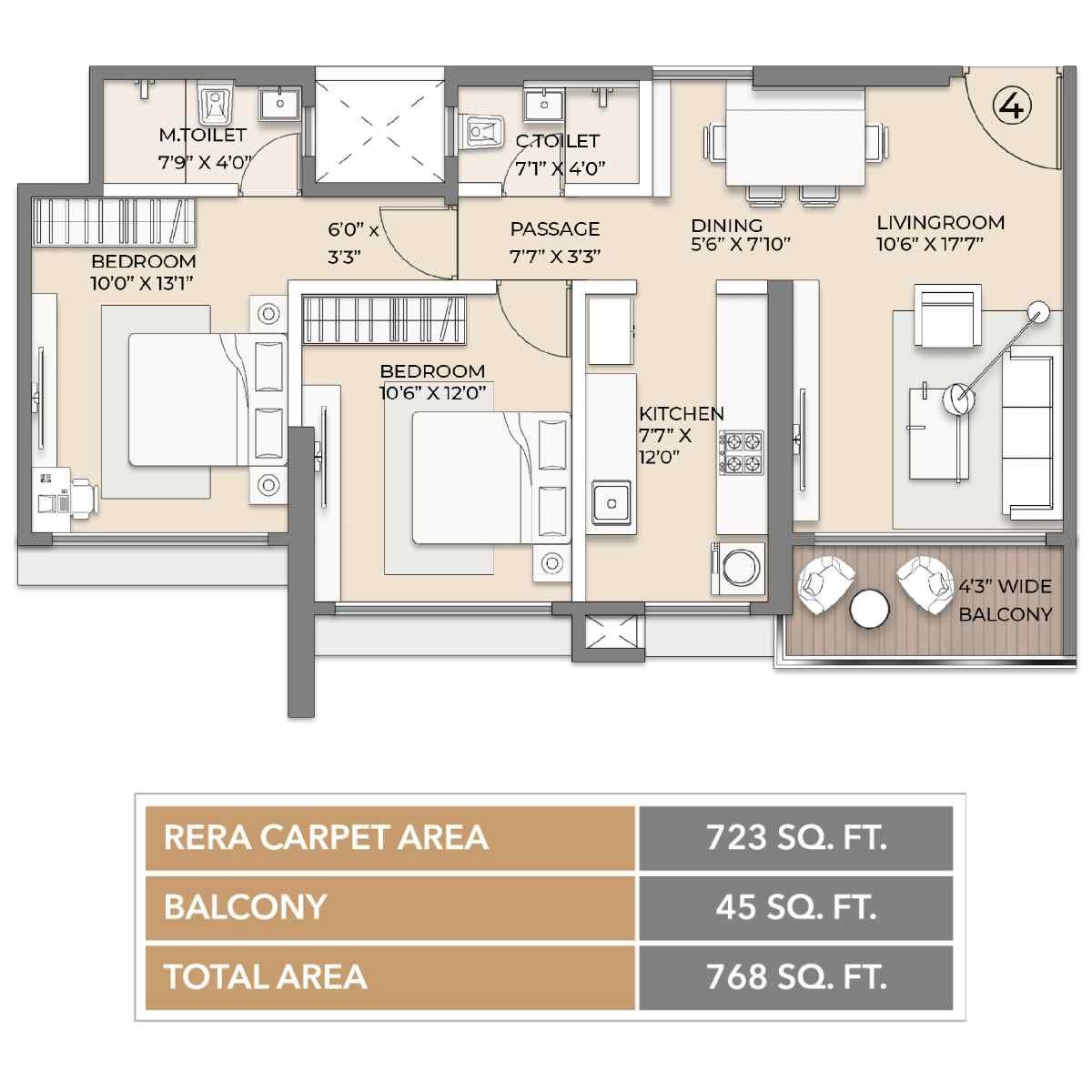 Arkade-Vistas-Views-Floor-Plan-2-BHK-768-Sqft