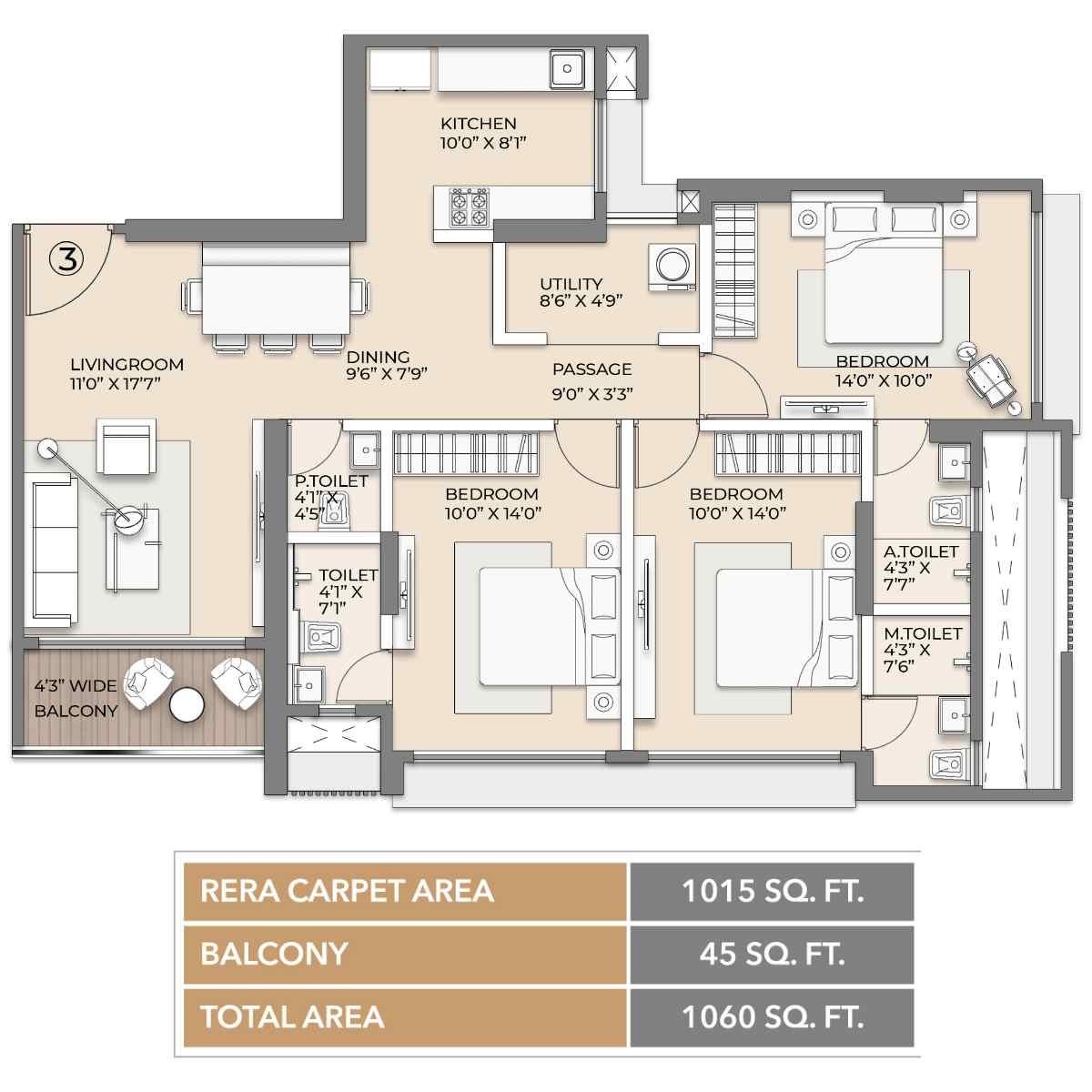 Arkade-Vistas-Views-Floor-Plan-3-BHK-1060-Sqft