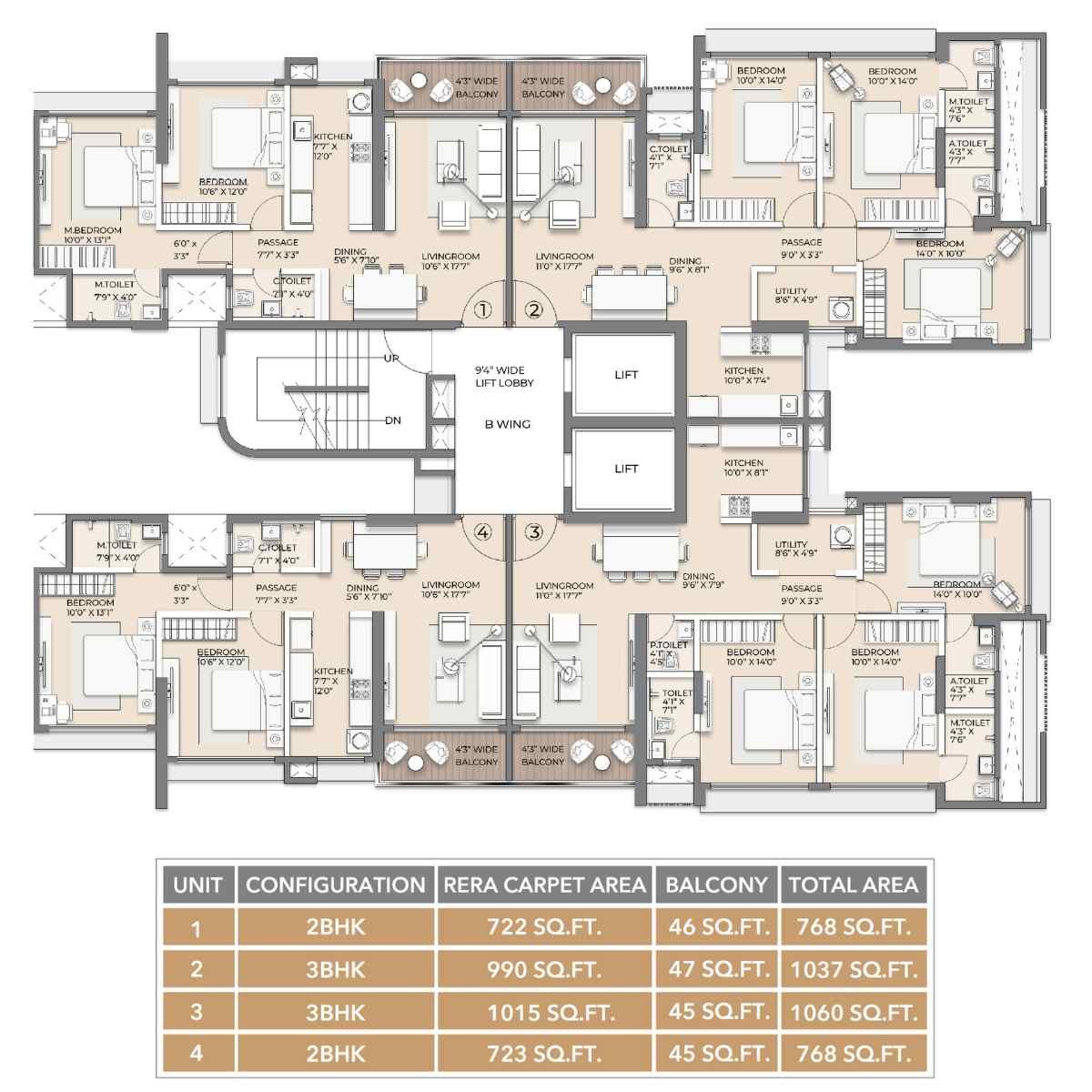 Arkade-Vistas-Views-Floor-Plan-Wing-B